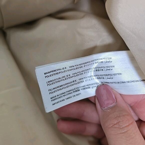 THE FIFTH LABEL Remake Puffer Tan Cropped Bomber Jacket Size Small / US 4 - Picture 4 of 9